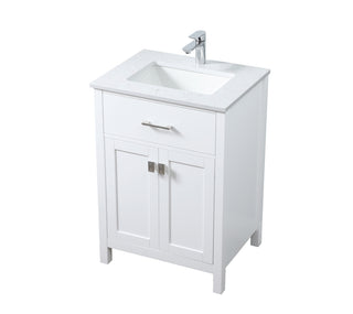 24 Inch SIngle Bathroom Vanity In White