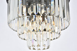 Sydney 9 light Matte Black Flush Mount Clear Royal Cut Crystal