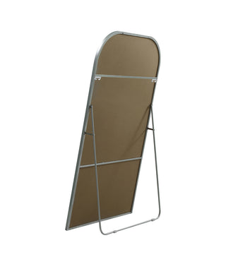 Metal Frame Arch Full Length Mirror 35x66 Inch in Silver