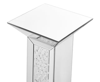 12 inch Crystal End Table in Clear Mirror Finish