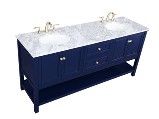 72 inch Single bathroom vanity in Blue