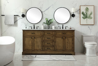 72 inch double bathroom vanity in driftwood