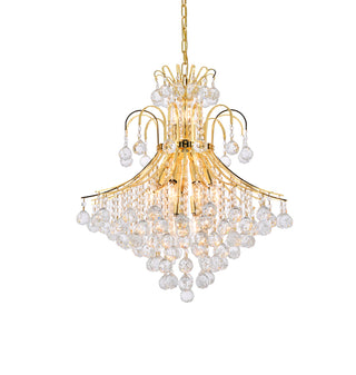 Toureg 15 light Gold Chandelier Clear Royal Cut Crystal