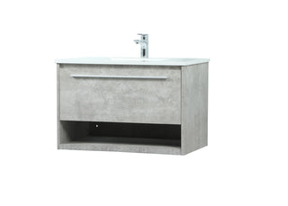 30 inch Single bathroom vanity in concrete grey