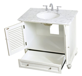 36 inch Single Bathroom Vanity in Antique White