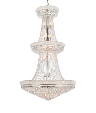 Primo 38 light Chrome Chandelier Clear Royal Cut Crystal