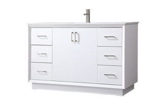 54 Inch SIngle Bathroom Vanity In White