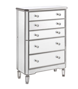 5 Drawer Cabinet 33 in. x 16 in. x 49 in. in silver paint