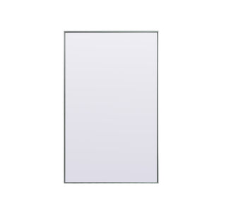 Metal Frame Rectangle Full Length Mirror 36x60 Inch in Silver