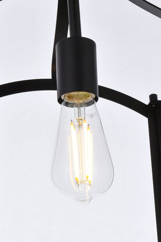 Janet 1 light flush mount in black