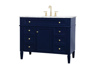 42 inch Single bathroom vanity in blue