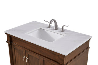 36 In. Single Bathroom Vanity Set In Walnut