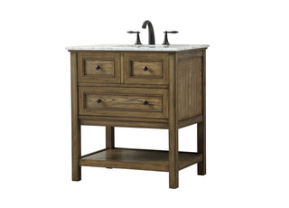 30 inch Single bathroom vanity in driftwood