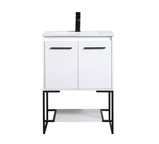 24 inch  Single Bathroom Vanity in White