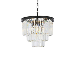 Sydney 9 light Matte Black Chandelier Clear Royal Cut Crystal