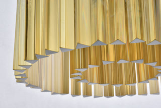 Sydney 6 light polished nickel Pendant Golden Teak (Smoky) Royal Cut Crystal
