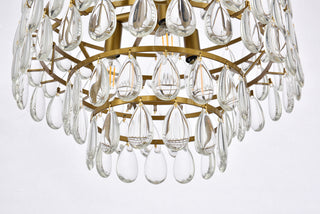 Mila 16 inch pendant in brass