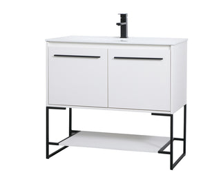 36 inch  Single Bathroom Vanity in White