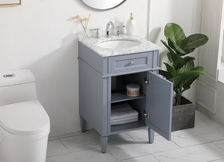 21 inch Single bathroom vanity in grey