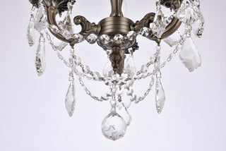 Rosalia 3 light Pewter Flush Mount Clear Royal Cut Crystal