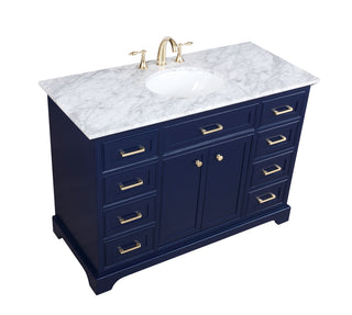 48 inch Single bathroom vanity in Blue