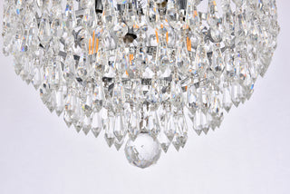 Century 4 light Chrome Flush Mount Clear Royal Cut Crystal