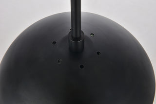 Eclipse 5 Lights Black Pendant With Frosted White Glass