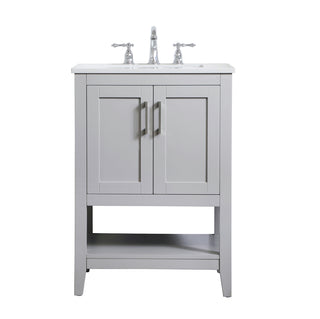 24 inch Single Bathroom Vanity in Grey