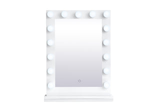 Brenda 24 inch by 32 inch plug in LED 5000K mirror in white