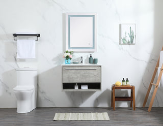 30 inch Single bathroom vanity in concrete grey