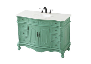 48 inch Single bathroom vanity in vintage mint