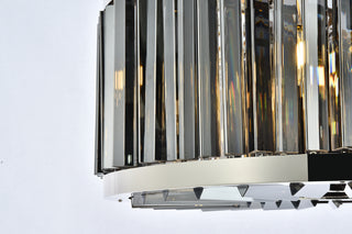 Chelsea 8 light polished nickel Chandelier Silver Shade (Grey) Royal Cut Crystal