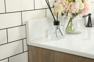 48 inch Single bathroom vanity in natural oak with backsplash