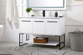 48 inch  Single Bathroom Vanity in White