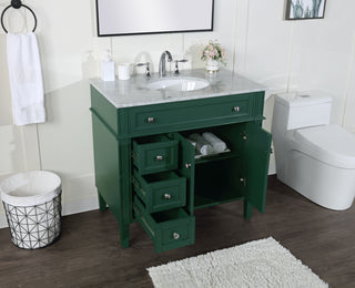 36 inch Single bathroom vanity in green