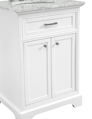 24 In. Single Bathroom Vanity Set In White