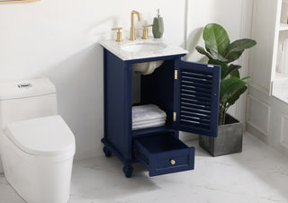 19 inch Single bathroom vanity in blue