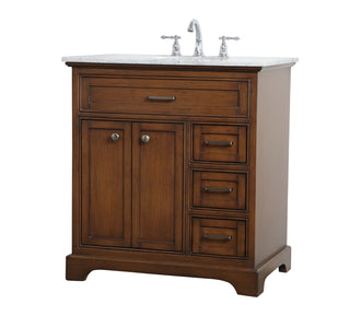 32 inch Single bathroom vanity in Teak