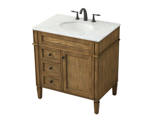 32 inch Single bathroom vanity in driftwood