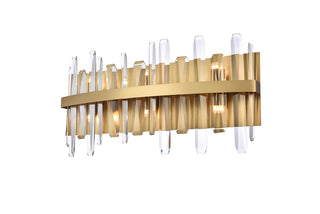 Serena 24 inch crystal bath sconce in satin gold