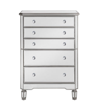 5 Drawer Cabinet 33 in. x 16 in. x 49 in. in silver paint