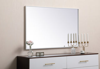 Metal frame rectangle mirror 30 inch x 48 inch in White