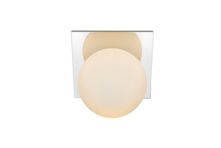 Jillian 1 light Chrome and frosted white Bath Sconce