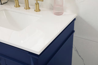 32 inch Single bathroom vanity in blue