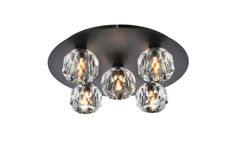 Graham 5 Light Ceiling Lamp in Black