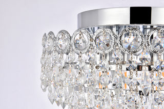 Century 4 light Chrome Flush Mount Clear Royal Cut Crystal