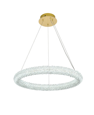 Bowen 24 inch Adjustable LED Chandelier in Satin Gold