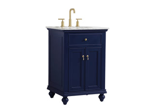 24 inch Single bathroom vanity in blue