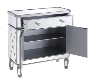 1 Drawer 2 Door Cabinet 32 in. x 16 in. x 32 in. in silver Clear