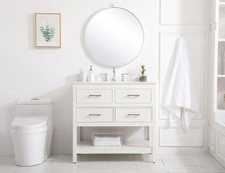 36 inch Single bathroom vanity in white